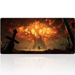 Utimor Mouse Pad, Extended Gaming Mouse Pad Non-slide Desk Carpet with Fat and Accurate Control for Video Game and Office Use (90x40 redworld037)
