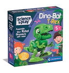 Clementoni 75073 Science & Play Dino Bot T-Rex, Educational and Scientific, Building Set, Gift for Kids Age 8, STEM, Dinosaur Toys Robot, Made in Italy, Multi-Color