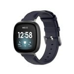 Mykt Fitbit Versa 4 etc. bånd - Marineblå