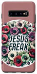 Galaxy S10+ Jesus Freak Christian Design Anemone Florals Case
