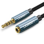 Ugreen Adapter Kabel Extension AUX Minijack 3.5 mm 1m - Blå - TheMobileStore Ljudkablar
