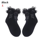 Bow Tutu Socks Baby Girls Leggings Kids Sock Black L
