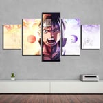 Prints On Canvas The Picture 5 Pieces Modern Home Room Decoration Painting Inkjet Ninja Combination Bedside Hanging Painting,B-With Frame 20X35X2+20X45X2+20X55Cmx1 | IMAGE PRINTED ON CANVAS | WALL A