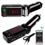 Wireless Bluetooth Car Kit Fm Transmitter Mp3 Usb Lcd Handsfree For Mobiles Uk