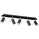 Taklampa PRESTON BLACK/CHROME 5x mini GU10