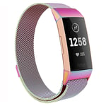 Fitbit Charge 3 Milanese Loop Strap Rainbow