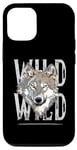 iPhone 14 All You Need Sunset and a wolf I Love My wolf Wild Retro Case