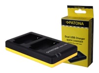 Patona Dual Quick-Lader forNikon EN-EL12, ENEL12 inklusiv Micro-USB cable 150601973 (Kan sendes i brev)