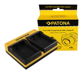 Patona Dual Lader for Canon BP-110 Legria Hfor 206 Hfor 28 Hfor R26 inkl. Micro-USB Kabel 15060191639