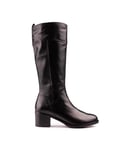By Caprice Womens Inside Zip Boots - Black Leather - Size UK 8