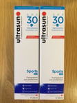 Ultrasun Sports Gel SPF30 Transparent Sun Protection 2 x 200ml