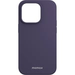Momax iPhone 14 Pro (6.1) Liquid Silicone Magnetic Case - Purple Silicone Grip - MagSafe Compatible - Light & Fit - 360 Degree Protection 4-Side Protection