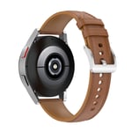 Bracelet Cuir Pour Galaxy Watch 4 Watch 3 41mm Huawei Watch Gt 2 42mm Marron