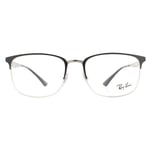 Ray-Ban Glasses Frames RX6421 2997 Black and Silver Men Women