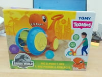 Tomy TOOMIES JURASSIC WORLD PIC N PUSH T-REX Activity Toy  Damaged Box