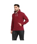 Gant Mens Pullover Striped Hoodie - Red Cotton - Size X-Large
