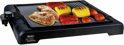 James Martin Healthy Non Stick Table Top Grill Griddle Low Fat With Flat Plate