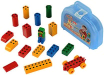 Manetico Mallette Starter, p.m. | 16 briques aimantées de couleurs et de formes différentes | Dimensions de la mallette : 20 cm x 6 cm x 17 cm | Jouets pour enfants à partir d'un an