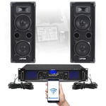 MAX 6" House Party Speakers and Amplifier FPL700 MP3 Bluetooth Home Music System