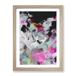 Be Delicious Abstract Framed Print for Living Room Bedroom Home Office Décor, Wall Art Picture Ready to Hang, Oak A2 Frame (64 x 46 cm)