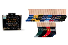 Harry Potter 12 Days of Socks Advent Calendar for Women 4 Crew, 8 Ankle