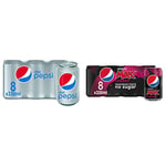 Pepsi Diet Cans, 8 x 330 ml and Max Cherry Maximum Cherry Cans, 8 x 330 ml