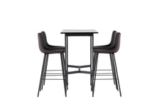 Venture Design Rax & Alexi bargrupp Brun/svart 4 stolar & bord 120 x 60 cm
