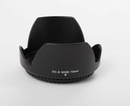Lens Hood Universal 72mm Black For Sony Dt 16-50 Mm F2.8 Ssm (sal-1650f28)