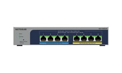 NETGEAR 8-port Ultra60 PoE++ Multi-Gigabit (2.5G) Ethernet Plus Switch Uhåndtert L2/L3 2.5G Ethernet (100/1000/2500) Strøm over Ethernet (PoE) Grå