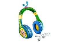 EKids Cocomelon Wired Headphones for Kids Includes Share Port & Parental Volume Control, Adjustable Headband & Soft Ear Cushions, School, Home or Travel