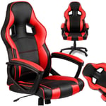 Chaise de bureau Sofotel Surmo pour gamer, noir et rouge
