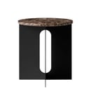 Androgyne Side Table - Black/Emperador Marble