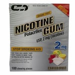 Nicotine Gum 2mg Coated Fruit 100 Chews By Rugby