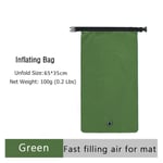 SHOUTAOS Portable Ultralight Sleeping Pad For Camping Sleeping Mat Ultralight Self Inflating Air Mattress Ultralight CLKMRY (Color : Green air bag, Size : 60 * 185cm)