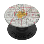 Vintage Sioux Falls SD Map (1966) PopSockets Swappable PopGrip