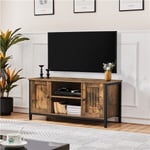 TV Stand for TV up to 45-Inch TV Console Unit with Shelves for Living Room Brown