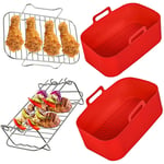 Basket Racks for INSTANT VORTEX Air Fryer Plus 7.6L Drawer Liner Pot Shelf Set