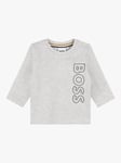 BOSS Baby Logo Long Sleeve T-Shirt, Grey
