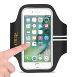 Reiko Wireless REIKO RUNNING SPORTS ARMBAND FOR IPHONE 7 PLUS/ 6S PLUS OR 14cm DEVICE IN BLACK (14cm x )