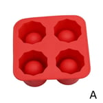 4 Hole Ice Tray Silicone Mould Jelly Bartender Popsicle