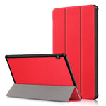 Huawei MediaPad T5 10 - Læder cover med Tri-Fold - Rød