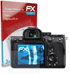 atFoliX 3x Screen Protection Film for Sony Alpha a7R IV Screen Protector clear