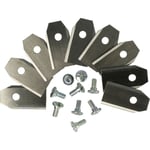 9x lames de tondeuse, compatible avec Gardena R70Li, R75Li, R80Li, Sileno, Sileno+, Smart Sileno - Vhbw