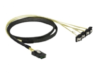 Delock - SATA/SAS-kabel - SAS 6Gbit/s - Mini SAS (SFF-8087) (P) til SATA (R) vinklet - 1 m