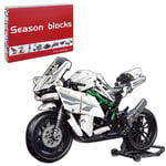 Seasy Technical Motorbike for kawasaki Ninja H2, 800 Pcs Off-road Motorcycle Model, Compatible with Lego Technic