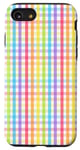 Coque pour iPhone SE (2020) / 7 / 8 Pride Rainbow Gingham LGBTQ Rainbow Check Equality Gay Pride