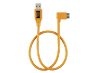 Tether Tools USB-kabel USB-A hane, USB-Micro-B 3.0-kontakt 0,50 m orange vinklad 90° höger TET-CU61RT02-ORG