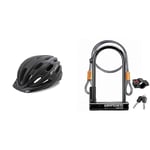 GiroGiro Unisex Register Cycling Helmet, Matte Black, Unisize 54-61 cm UK & Kryptonite Keeper 12 Standard with Flex - Sold Secure Silver,BlackKryptonite