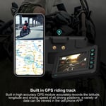 Motorcycle Dash Cam Front And Rear 2K 3 Inch IPS HD WiFi Wide Angle IP66 Wat