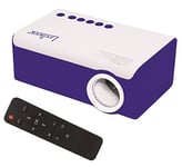 LexibookMini vidéo projecteur HD, Home Cinema, Haut-Parleur intégré, télécommande Incluse, connectivité HDMI/USB/AV/Micro SD, Bleu/Blanc, PJR150
